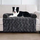 Cama blunique para perro grande en el sofá con soporte suave