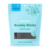 Brushy Sticks de Bocce's Bakery, palito cepillante para limpieza bucal diaria.