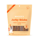 Friandise Bocce's Bakery jerky-stick dinde et patate douce, protéines naturelles pour chiens actifs.
