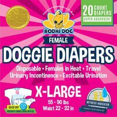 Pañales Bodhi Dog femeninos con núcleo absorbente para mantener seca a tu perra