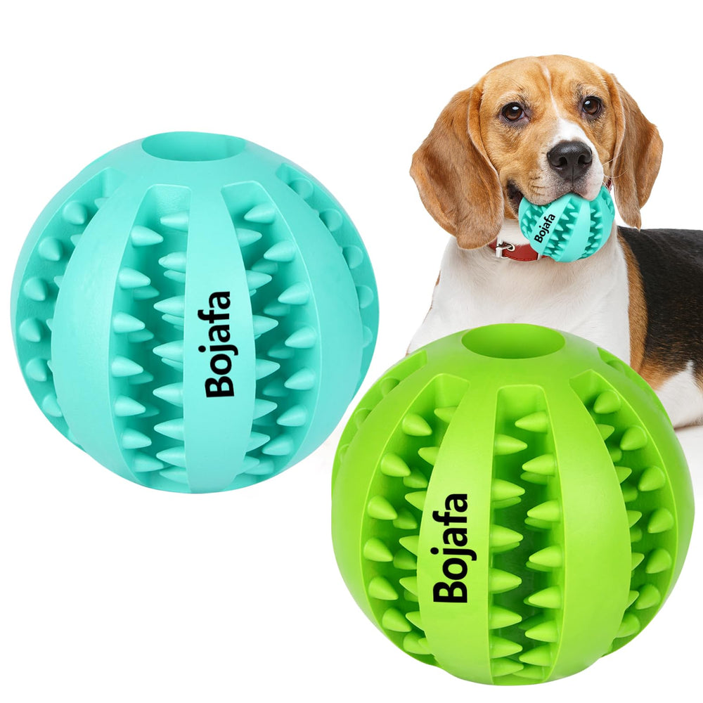 Bojafa: juguete dispensador con bola duradera para perros.