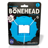 Himalayan Dog Chew Bonehead grande: sujeta masticables para juego seguro.
