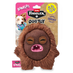 Bonkers Fuggler Hedge Grog, juguete-plush resistente para mordiscos diarios.