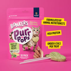 Bonkers Purrpops: golosina sin colorantes ni conservantes artificiales.