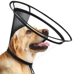 BONTHEE cono perro transparente ajustable para recuperación cómoda