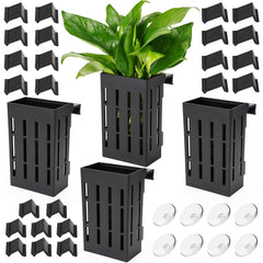 Borlech soporte de plantas para acuario grande con ganchos para fijación estable.