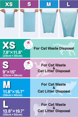 BOS bolsa azul claro para desechos de gato, color opaco discreto.