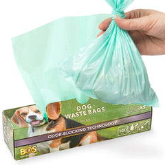 BOS bolsas excrementos caninos con dispensador para paseos fáciles.