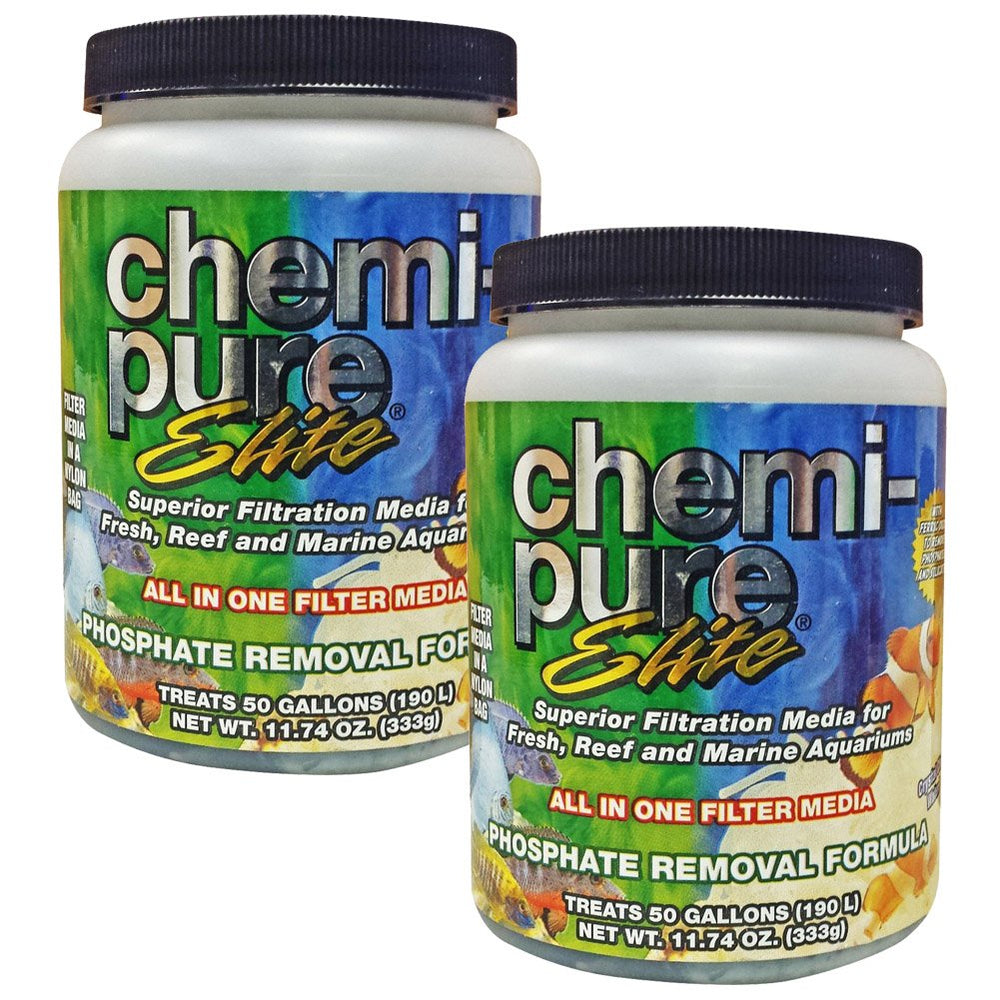 Boyd Enterprises Chemi-Pure Elite, dos paquetes de botellas, ayuda a mantener el agua clara en acuarios.