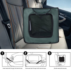 BOYUZHE jaula para coche, segura y fija, para viajes sin preocupaciones.