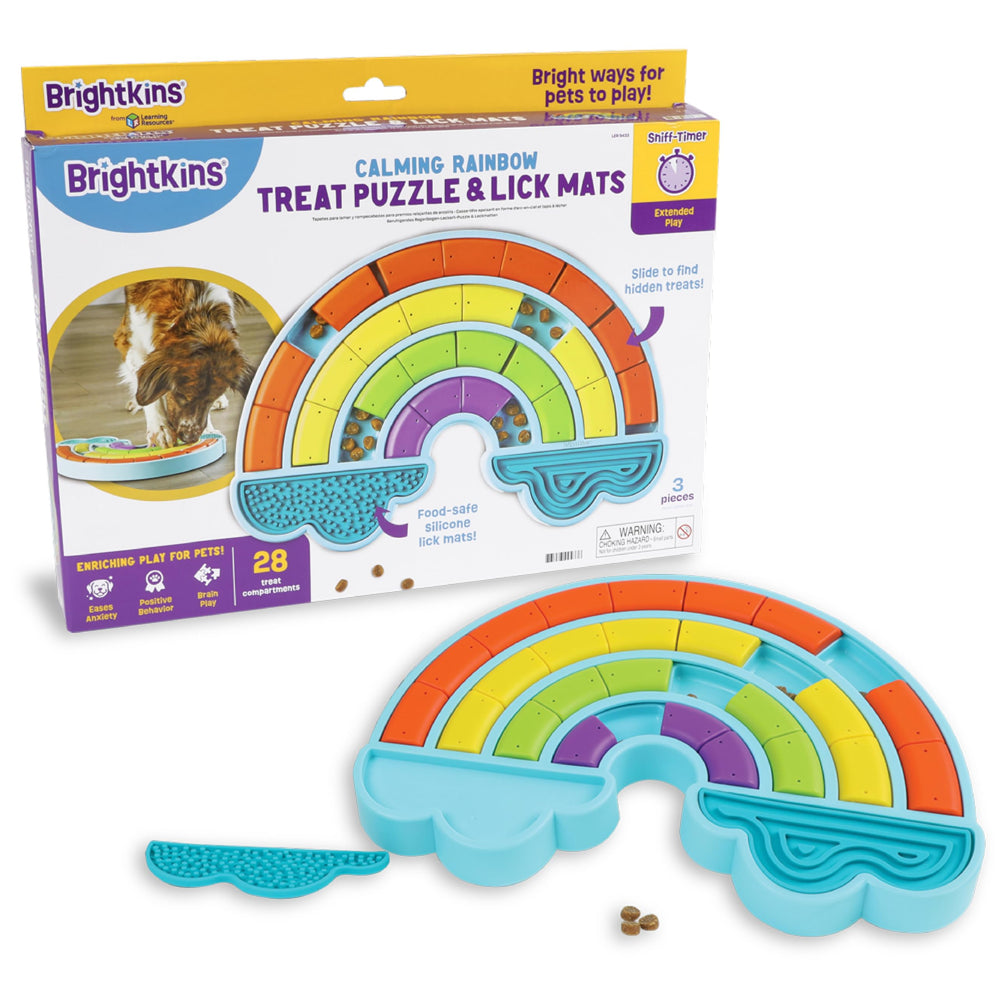 Brightkins rompecabezas arcoíris: estimulación mental y recompensa para perros al aire libre