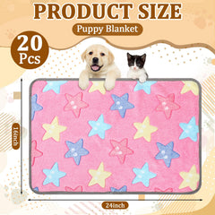 BrightRow manta de terciopelo para cachorros con diseño corazón verde, suave para descanso diario.