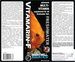 Vitamarin F botella detalle con etiqueta en primer plano para identificar la formulación vitamínica.