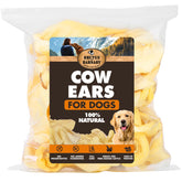 BRUTUS & BARNABY orejas de vaca enteras para perros, snack natural