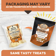 BRUTUS Y BARNABY orejas de vaca Angus alimentadas con pasto, snack natural para perros.