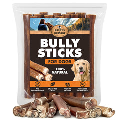 BRUTUS & BARNABY palitos bullys 6 pulgadas sin olor para masticar durante horas
