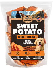BRUTUS & BARNABY, bolsa de trozos patata dulce, snack apto para estómagos sensibles.