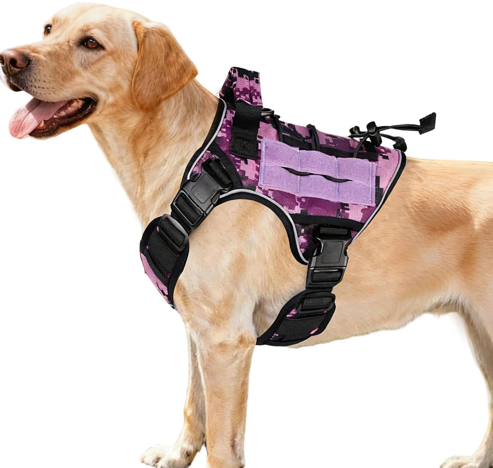 Arnés táctico Bruvoalon para perro grande, cómodo y duradero para aventuras.