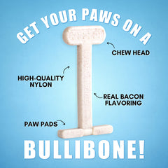 Bullibone: sabor tocino en hueso nylon para masticadores exigentes