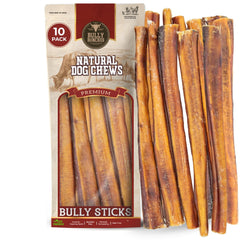 Palitos Bully Bunches de 12 pulgadas sin olor: masticación prolongada y entretenida para perros.