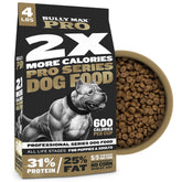 Empaque de Bully Max Pro 2X para perros con alta densidad calórica.