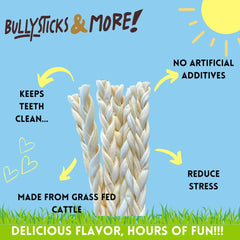 BULLYSTICKS & MORE rollos de carrillo de res para perros, masticación duradera y sabrosa
