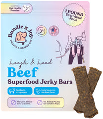 Bundle x Joy jerky de res 16oz bolsa, snack natural para perros en entrenamiento