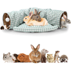 BWOGUE Bunny Tunnel Bed muestra el tubo colapsable para viaje y ahorro de espacio