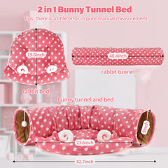 BWOGUE Bunny Tunnel Bed, túnel plegable ideal para viajar y almacenar.