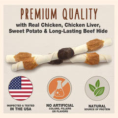 Cadet Gourmet hueso de ternera premium para perros grandes, apoyo a la salud dental durante la mordida