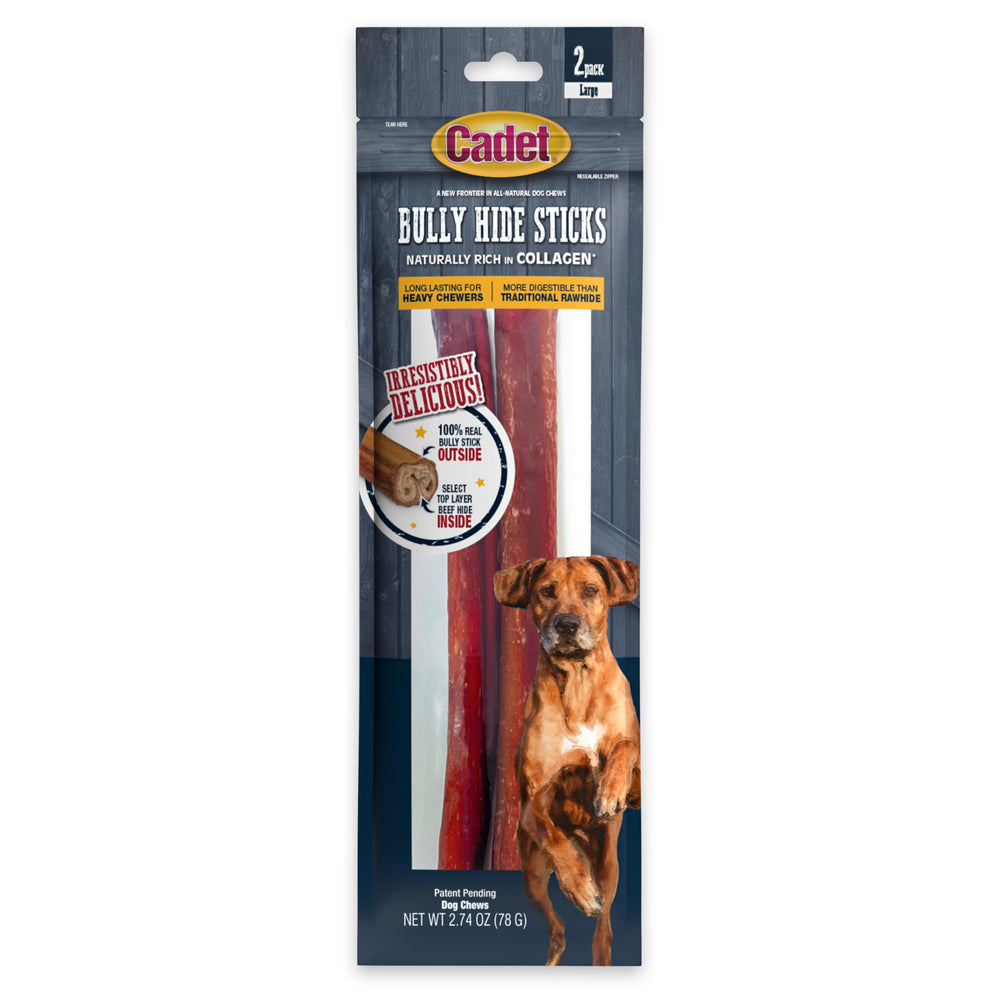 Cadet Palitos de Piel de Res para Perros Grandes: masticación prolongada y sabor natural.