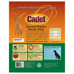 Cadet patata dulce para perros, tiras gruesas para morder y paseos.