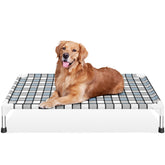Caghash cama elevada exterior para perros grandes, soporte estable al aire libre