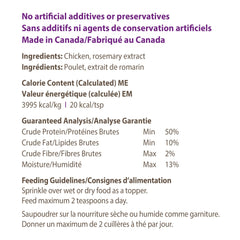 Cobertura de pollo Caledon Farms para perros, uso diario sencillo.