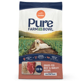 CANIDAE Puro Granja a la Mesa: empaque de 22 lb con ternera de pasto para perros activos.