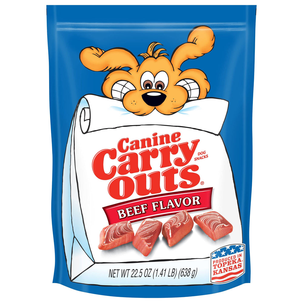 Canine Carry Outs: bolsa de sabor carne, ideal para premiar a tu perro.