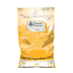 Canine Caviar Open Meadow con cordero y mijo perlado, digestión suave para perros sensibles.
