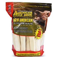 Canine Chews: hueso crudo de res grande, 10-11 pulgadas para perros grandes y masticadores.