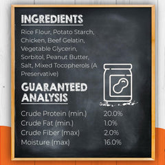 Canine Naturals masticables mantequilla mani 5 pulgadas – ayuda a la limpieza dental.