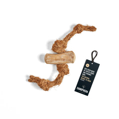 Canophera masticable para perros: madera de cafe y cuerda de coco para limpieza dental natural