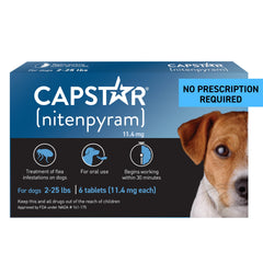 Capstar tableta para perros 2-25 libras, acción rápida contra pulgas