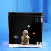Carefree Fish, vista frontal del tanque, ideal para observar peces pequeños.