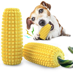 Carllg juguete masticable con diseño de mazorca zigzag para perros, promueve limpieza dental suave