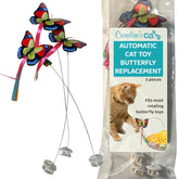 Caroline's Cats rellenos mariposa, pack de 3, ideal para entretenimiento continuo.