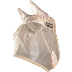 Cashel máscara moscas para caballo con orejas doradas, protección suave y cómoda.