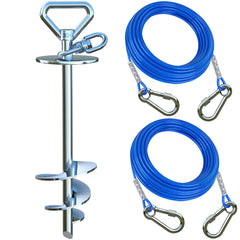 Catapamey cable correa para perro 2x15 pies, seguridad en exteriores.