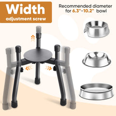 CatAve plato elevado para perros medianos y grandes, acceso cómodo a comida y agua