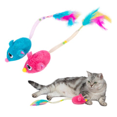 Catify ratón azul con chirrido para juego diario.