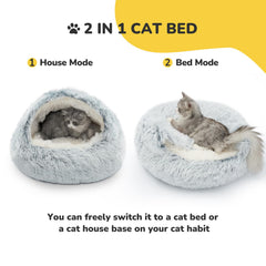 CATISM cama-gato-desmontable-lavable para lavado fácil y limpieza.