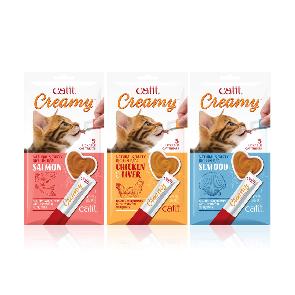 Catit Creamy tubo pollo higado: premio sabroso y nutritivo para gatos.